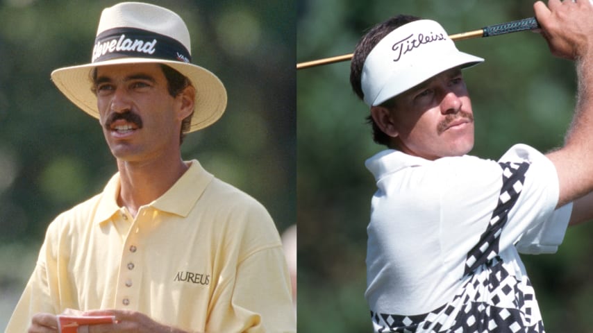 Corey Pavin and Bart Bryant combined rugged and refined with their mustache styles. (Credit PGA TOUR Archive)