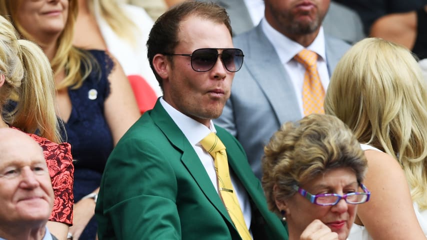 Danny Willett wearing the green jacket to Wimbledon in 2016. (Shaun Botterill/Getty Images)
