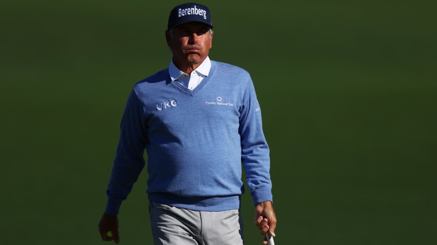 Fred Couples walks the second fairway during the second round of the 2024 Masters Tournament. (Maddie Meyer/Getty Images)