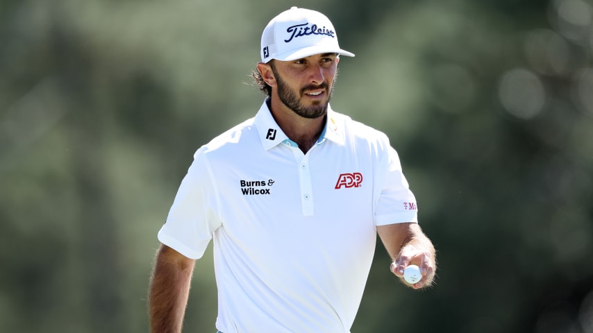 Max Homa heads into the weekend at the 88th Masters firmly in contention at 6-under par. (Warren Little/Getty Images)