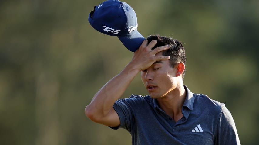 Collin Morikawa posted his only over par round of the week on Sunday at the 88th Masters Tournament. (Warren Little/Getty Images)