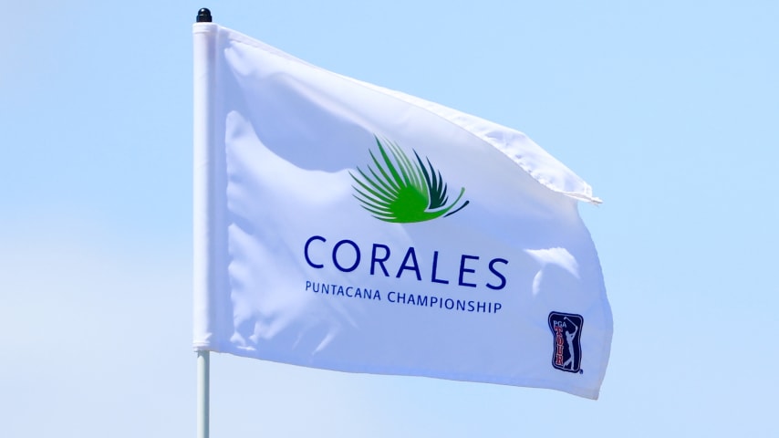 A pin flag is displayed during the second round of the Corales Puntacana Championship at the Corales Golf Course in Punta Cana, Dominican Republic. (Mike Ehrmann/Getty Images)