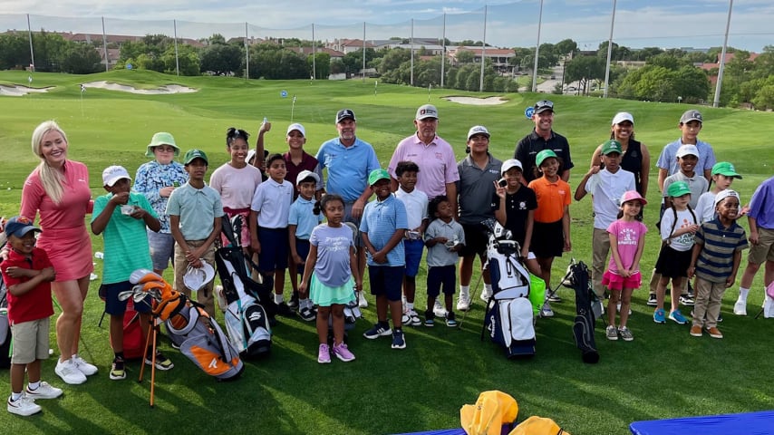 Tuesday of this week’s Invited Celebrity Classic hosted a Youth Clinic presented by Energy Transfer that welcomed kids from First Tee Greater Dallas, First Tee Fort Worth and Momentous Institute. (Credit Doug Milne)