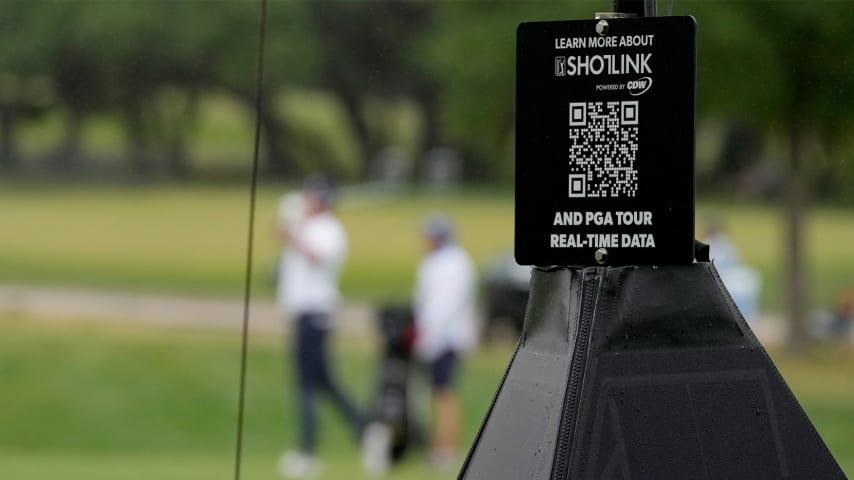 With ShotLink Select, players opt-in to wear a small GPS device which transmits location data to ShotLink throughout their round. (Raj Mehta/Getty Images)