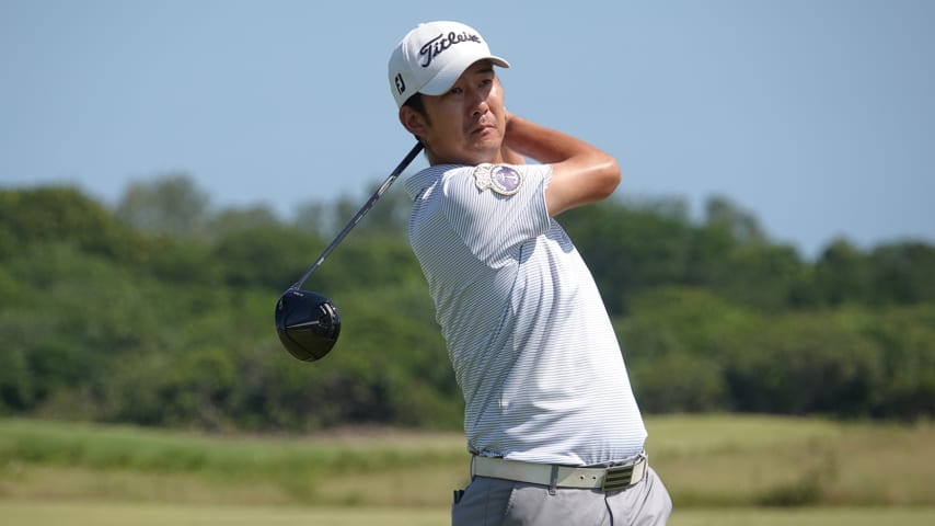 Aunque salió de la lucha por el título, el brasileño Rodrigo Lee defendió su posición dentro del top 10 y fue el mejor latino del ECP Brazil Open en el Campo Olímpico de Río,. (Gregory Villalobos/PGA TOUR)