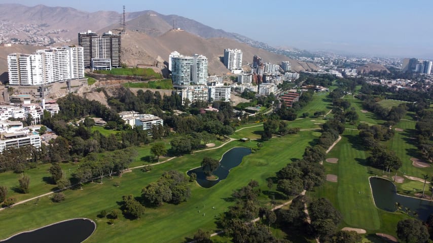 Vista aérea del campo de Los Inkas Golf Club, sede del Diners Club Perú Open 2024 que dará inicio este jueves. (Rob Leth/PGA TOUR)