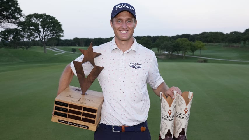 Tim Widing finished 31 under at Texas Rangers Golf Club for a four-stroke win over Myles Creighton. (Sam Hodde/Getty Images)