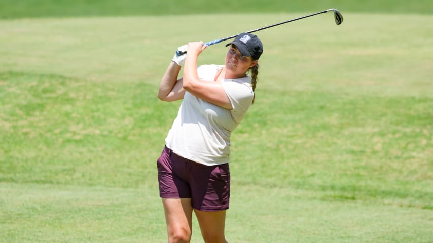 Ryanne Jackson hitting a shot during the U.S. Adaptive Open. (Courtesy of USGA)