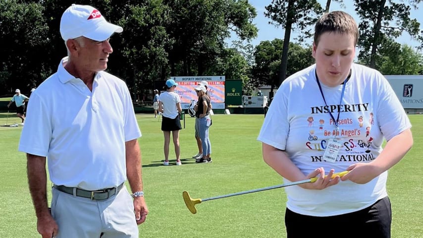 Corey Pavin, 1995 U.S. Open champion and PGA TOUR Champions winner, took part in the "Be An Angel" event Tuesday. (Credit Doug Milne)