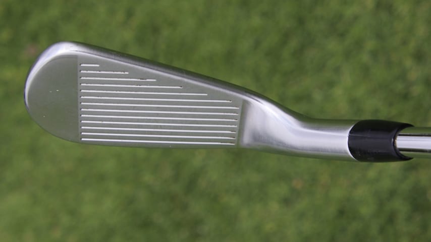 Jordan Spieth's new Titleist T100 7-iron at address. (Courtesy GolfWRX)