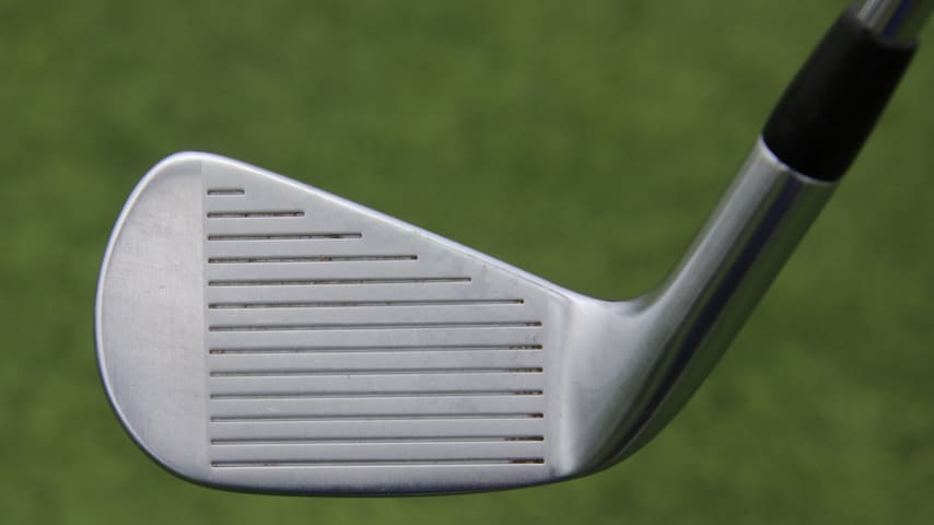 The face of Jordan Spieth's new Titleist T100 7-iron. (Courtesy GolfWRX)