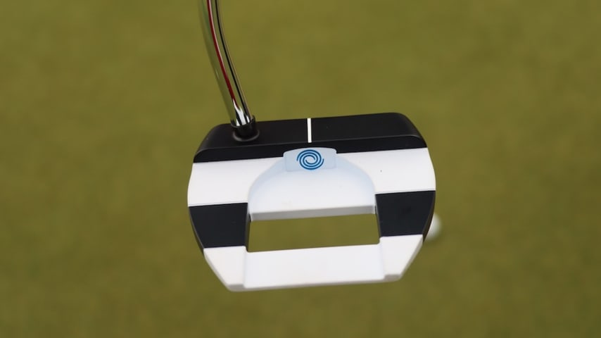 At this week's Wells Fargo Championship, Webb Simpson is switching things up with a new Odyssey Ai-One “Cruiser” Jailbird broomstick putter. (Courtesy GolfWRX)