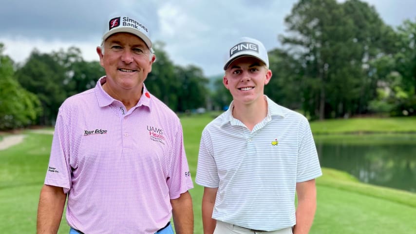 Ken Duke (left) with Andrew Hinson at Regions Tradition. (Courtesy Doug Milne)