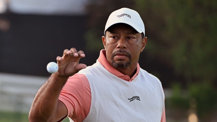 Tiger Woods readies to begin Thursday's opening round at Valhalla. (Ben Jared/PGA TOUR)