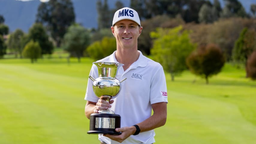 Harry Hillier wins the Inter Rapidisimo Golf Championship in Bogota, Colombia. (PGA TOUR Americas)