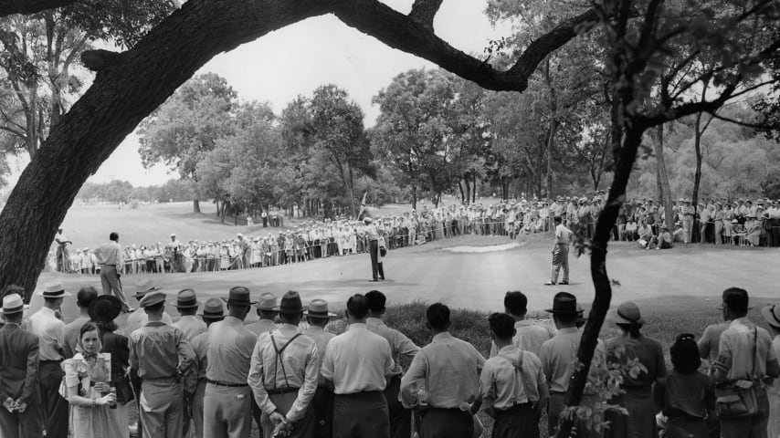 A view of  Colonial Country Club during the 1941 U.S. Open. (Courtesy USGA Museum)