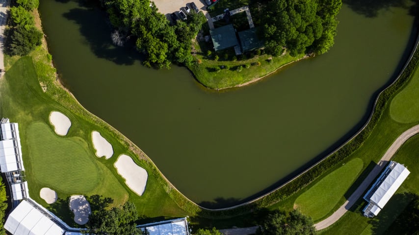 A view of the creek by the 13th hole at Colonial. (Matt Mramer/Matt Hahn/PGA TOUR)