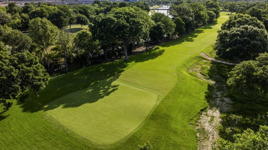 An aerial view of hole 5 at Colonial. (Matt Hahn/PGA TOUR)