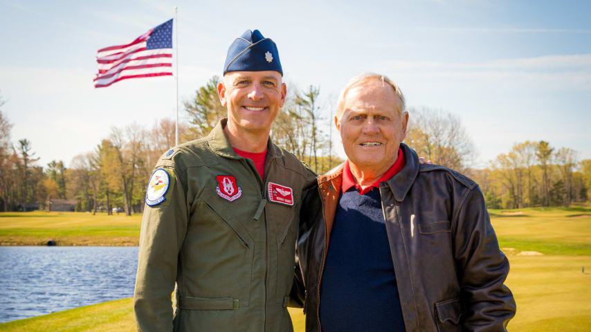 Good friends Lt. Col. Dan Rooney (left) and Jack Nicklaus, host of the Memorial. (Courtesy Folds of Honor)