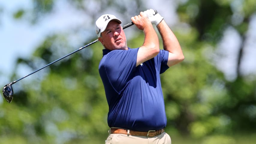 Boo Weekley during the first round of the American Family Insurance Championship. (Stacy Revere/Getty Images)