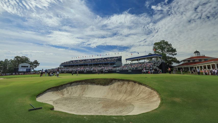 The 18th hole at Pinehurst No. 2. (David Cannon/Getty Images)