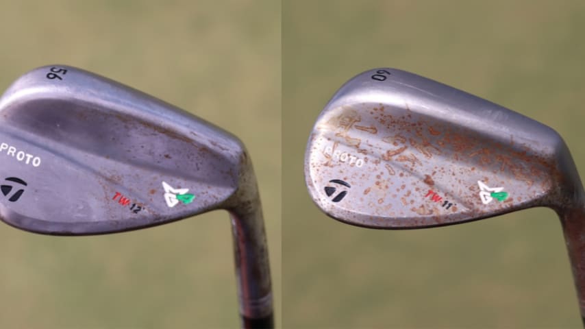 Ahead of the 2024 U.S. Open, Tiger Woods was spotted with two new TaylorMade MG4 “Proto” wedges. (Credit GolfWRX)