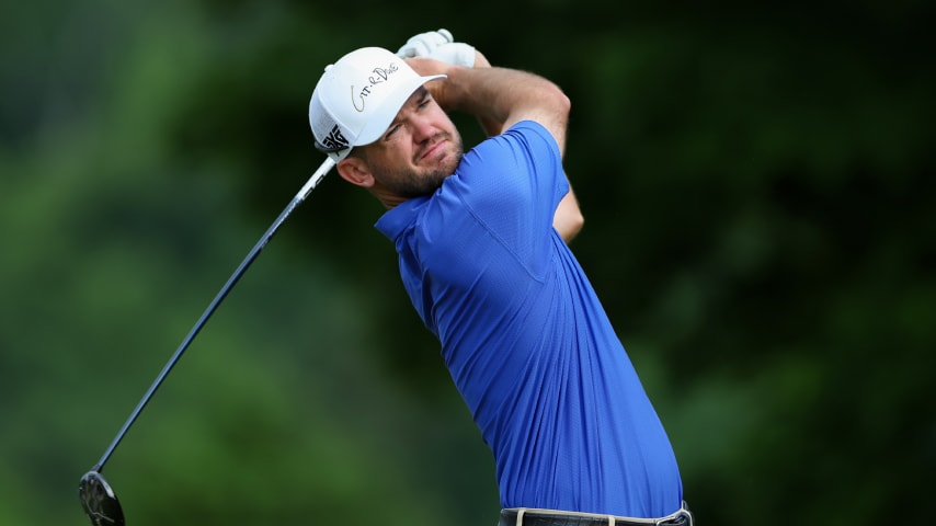 Brandon Crick tied his career low with a first-round 62 at the Blue Cross and Blue Shield of Kansas Wichita Open. (Brennan Asplen/Getty Images)