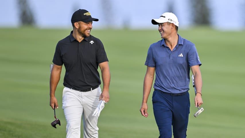 Xander Schauffele (left) and Collin Morikawa are two of the four golfers representing the United States at the 2024 Paris Olympics. (Ben Jared/PGA TOUR)