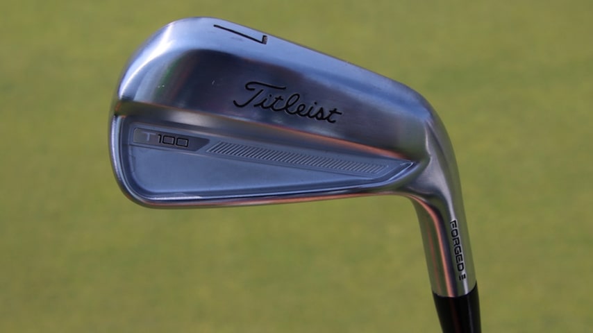 A look at Matt Fitzpatrick's new Titleist T100 irons, with a special Fitz grind. (Courtesy GolfWRX)