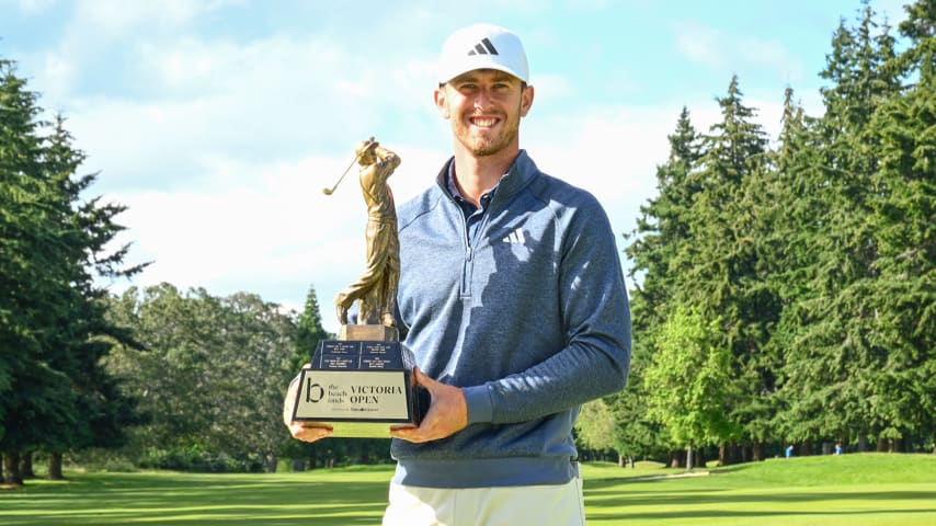 El danés Frederik Kjettrup, número ocho del ranking de PGA TOUR University 2024, logró la victoria en su debut en PGA TOUR Americas. (Jennifer Perez/PGA TOUR)