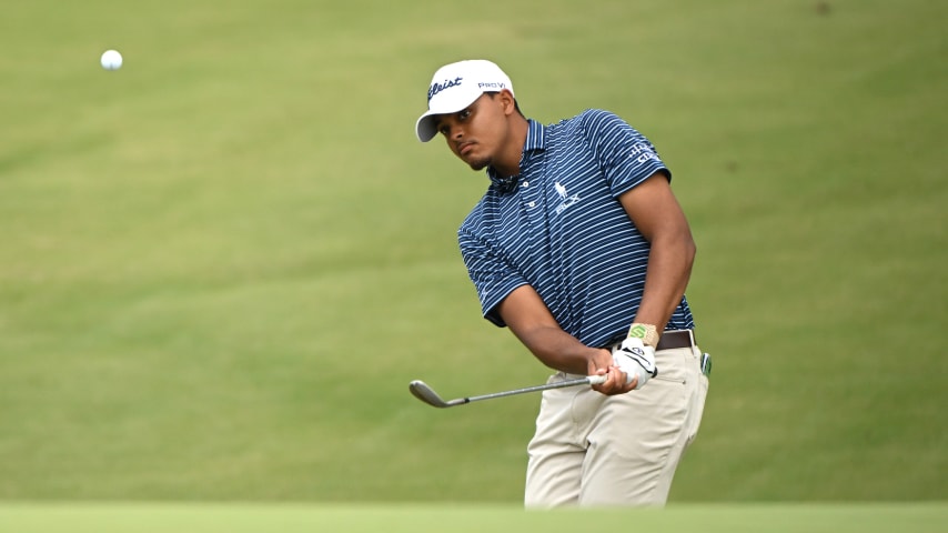 Troy Taylor II stands in fourth place after the first day of the inaugural APGA Bridgestone Collegiate Ranking Invitational. (Grant Halverson/Getty Images)