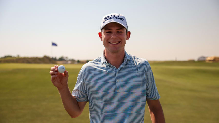 Timmy Crawford made an albatross on the par-4 third hole at TPC Colorado. (Elise Tallent/PGA TOUR)