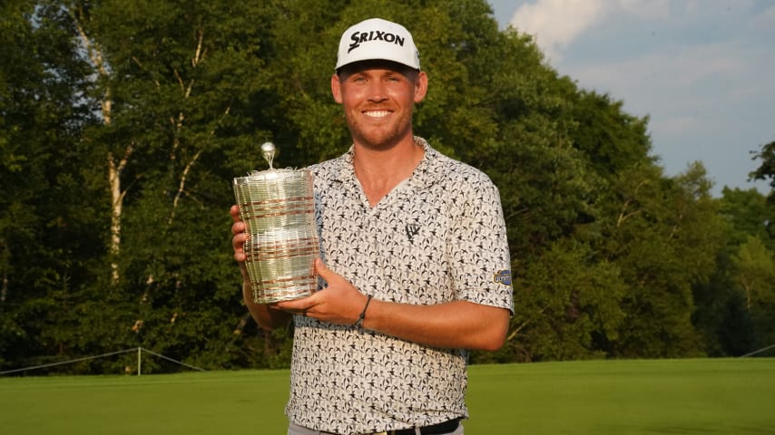 Ian Holt wins the Explore NB Open after Round 4 was cancelled due to unplayable conditions. (Jay Fawler/PGA TOUR)