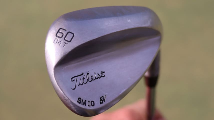 Molinari's Titleist SM 10 Vokey 60-degree wedge. (Credit GolfWRX)