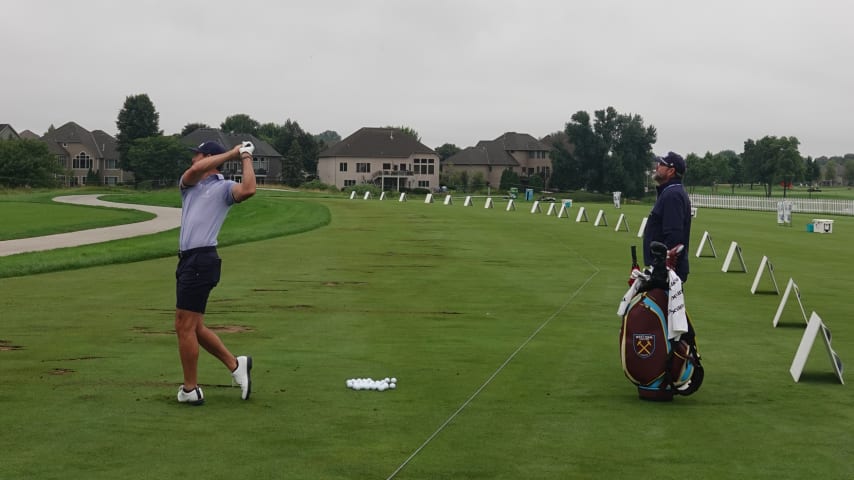                              Billy Horschel was the first man on the range at TPC Twin Cities. (Charlie Kane/PGA TOUR)  