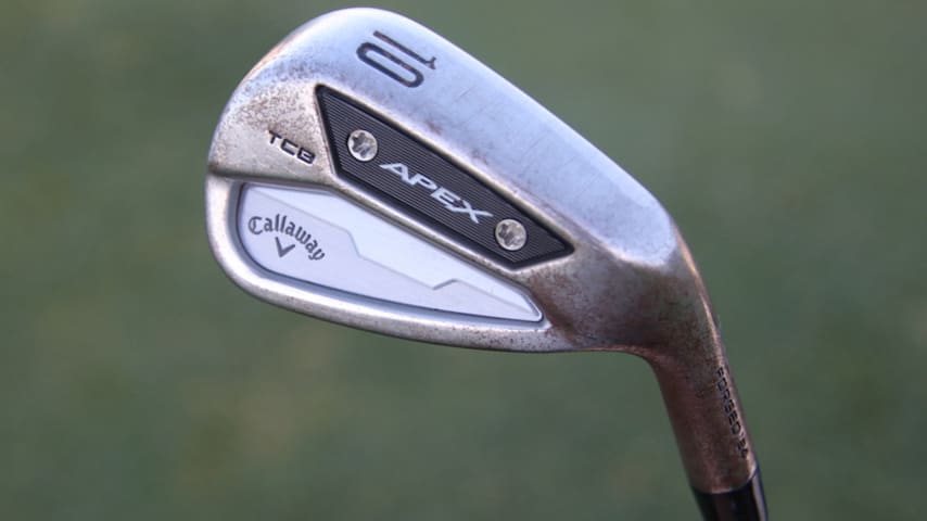 A look at Xander Schauffele's current Callaway Apex TCB 10-iron. (GolfWRX)