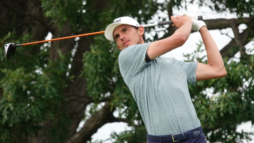 Luis Gerardo Garza carded career-low 9-under 61 in the opening round of the BioSteel Championship. (Gregory Villalobos/PGA TOUR)                               