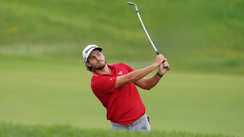 Matthew Anderson, líder de la Fortinet Cup, asumió el liderato del BioSteel Championship con su segunda ronda consecutiva de 8-bajo par 62. (Jay Fawler/PGA TOUR)