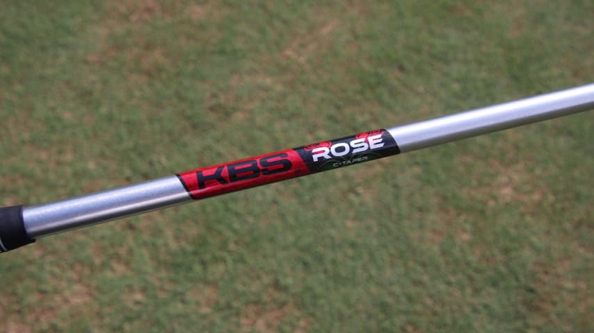 Justin Rose's custon 'Rose' KBS shaft lables. (GolfWRX)