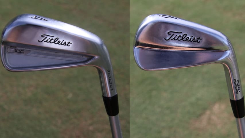 Justin Rose has switched into a mixed set of Titleist T100 long irons (4 and 5) and Titleist 620 MB mid-to-short irons (6-PW). (Courtesy GolfWRX)