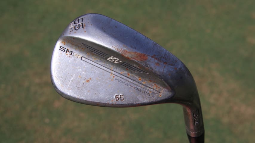 A look at Justin Rose's Titleist Vokey SM9 wedge. (Courtesy GolfWRX)