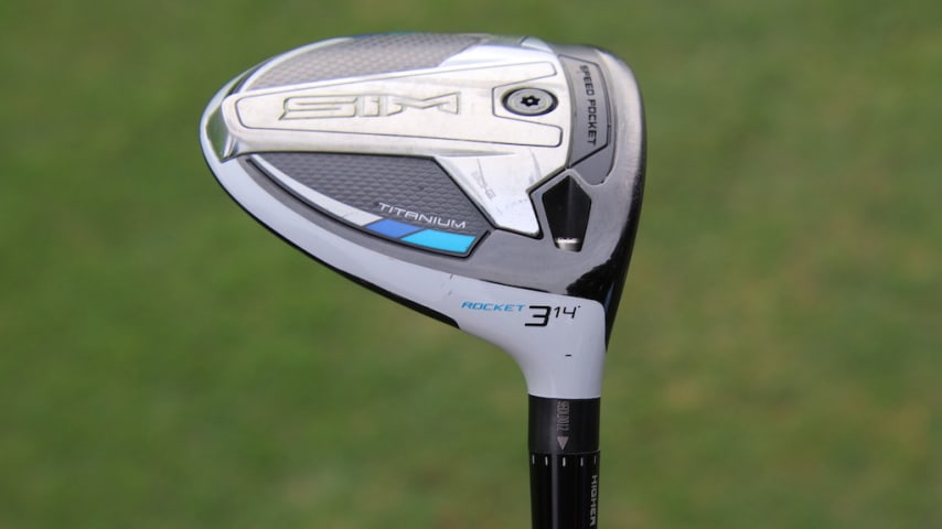 Morikawa's TaylorMade Sim 3-wood. (GolfWRX)