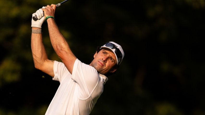 Will Chandler, who is making his seventh career start on the Korn Ferry Tour this week, claims the first-round solo lead of his career. (Brennan Asplen/Getty Images)