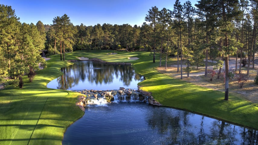 A look at the 16th hole at Castle Pines Golf Club. (Courtesy WGA)