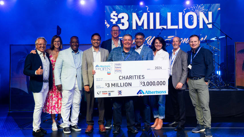 The Albertsons Boise Open presented by Chevron has raised over $3 million for charity, increasing all-time total to $39 million.