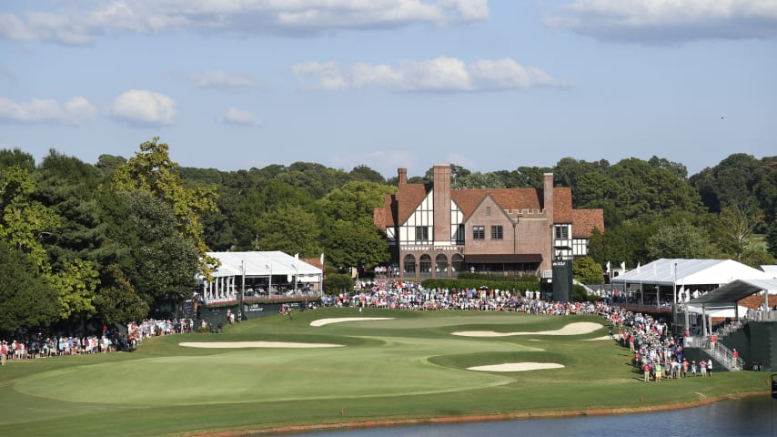 A scenic view of the 18th green at East Lake prior to the renovation. (Chris Condon/PGA TOUR)