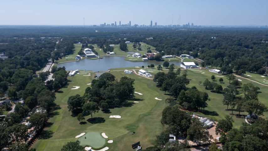 An aerial view of the newly renovated East Lake prior to TOUR Championship. (Chris Condon/PGA TOUR)