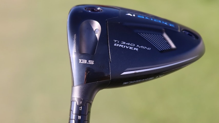 A look at Akshay Bhatia's Callaway Ai Smoke Paradym Ti340 Mini Driver. (Credit GolfWRX)