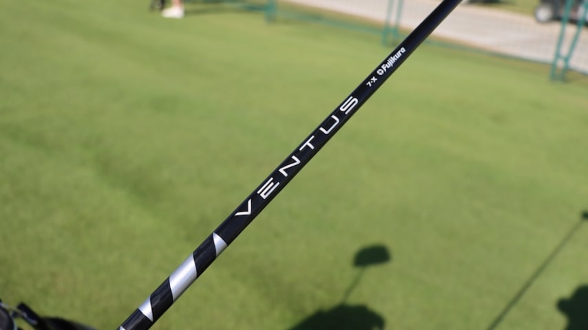 A look at Akshay Bhatia's Fujikura Ventus Black 7X driver shaft. (Credit GolfWRX)