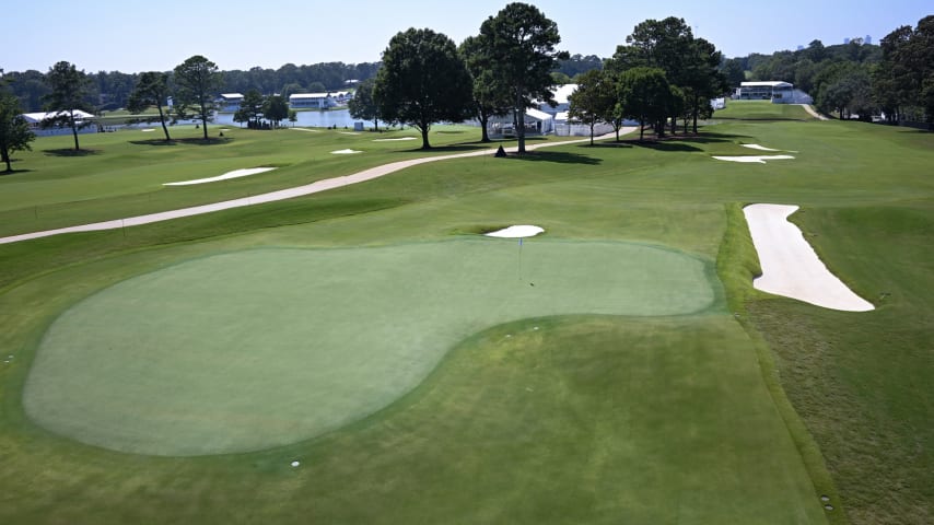 An aerial view of the first hole prior to the TOUR Championship at East Lake Golf Club. (Chris Condon/PGA TOUR)